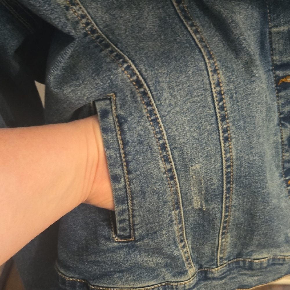 Torrid Blue Denim Jacket with Button Accents - Picture 5 of 10